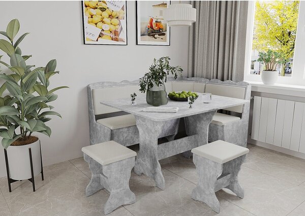 Set coltar bucatarie Rodos, Gri (Nimfa) + Fildes