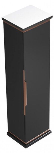 Dulap baie Hermes, 39x141x31cm, Negru