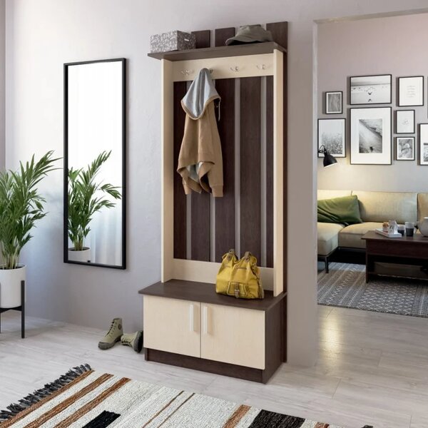 Cuier hol Yana Wenge cu Mesteacan 80x37x200 cm