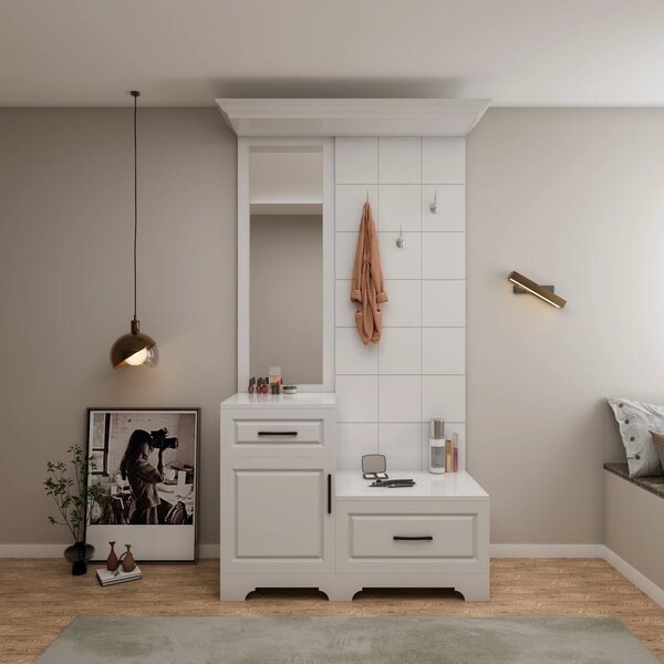 Cuier ZQD 109 Alb 113x43x205 cm