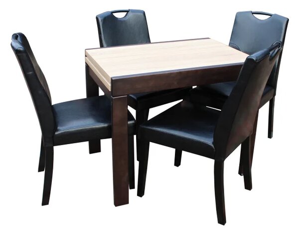 Set masa KORS cu 4 scaune 6002 Sonoma Negru