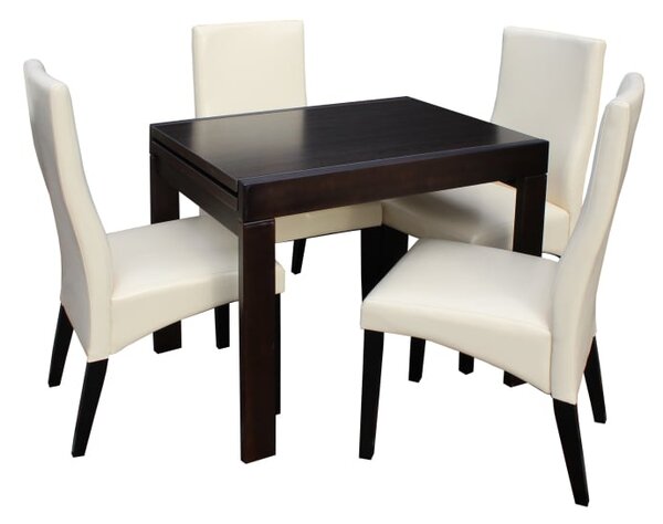 Set masa KORS cu 4 scaune 6012 Wenge Crem