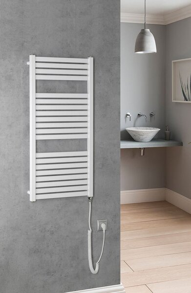 Aqualine Aqualine, element electric de încălzire TONDI-E, drept, 600x970 mm, 400W, alb, DE460T