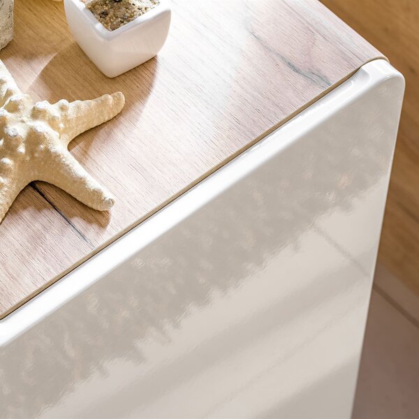 Comad Aruba White dulap 35x32x68 cm laterala pe perete alb-stejar ARUBAWHITE810FSC