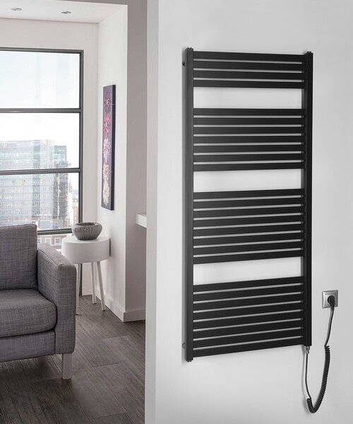 Aqualine Aqualine, element electric de încălzire TONDI-E, drept, 600x970 mm, 400W, alb, DE460T