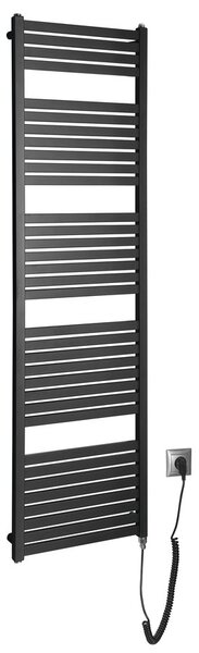 Aqualine Aqualine, element electric de încălzire TONDI-E, drept, 450x1690 mm, 600W, negru mat, DE446T