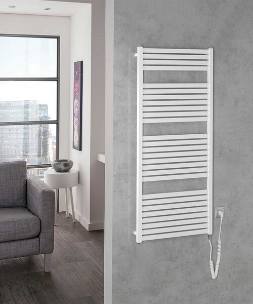 Aqualine Aqualine, element electric de încălzire TONDI-E, drept, 600x1330 mm, 600W, alb, DE480T