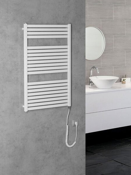 Aqualine Aqualine, element electric de încălzire TONDI-E, drept, 600x970 mm, 400W, alb, DE460T