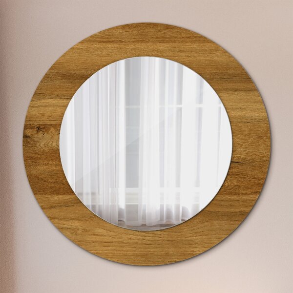 Oglindomat.ro Oglinda rotunda imprimata Oglinda rotunda imprimata Stejar rustic lsdo-00241