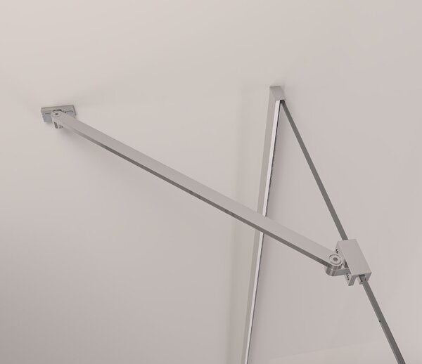Erga Berlin/Bern, perete fix pentru dus 70x195 cm, sticla transparenta 6 mm, profil cromat, ERG-V02-BERLIN-G070-CR