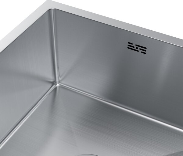 Erga HD, chiuvetă din oțel cu 1 cameră 470x450x210 mm, oțel, ERG-MLS-HD4745