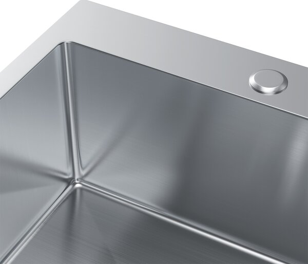 Erga HD, chiuvetă din oțel cu 1 cameră 480x450x210 mm, oțel, ERG-MLS-HD4845