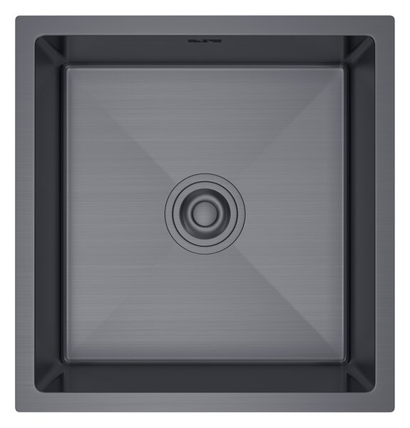 Erga HD, chiuvetă din oțel cu 1 cameră 470x450x210 mm, grafit, ERG-MLS-HD4745B