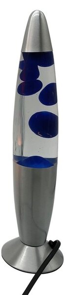 Lampa decorativa Lava Blue, 30W, inaltime 41 cm, alimentare priza
