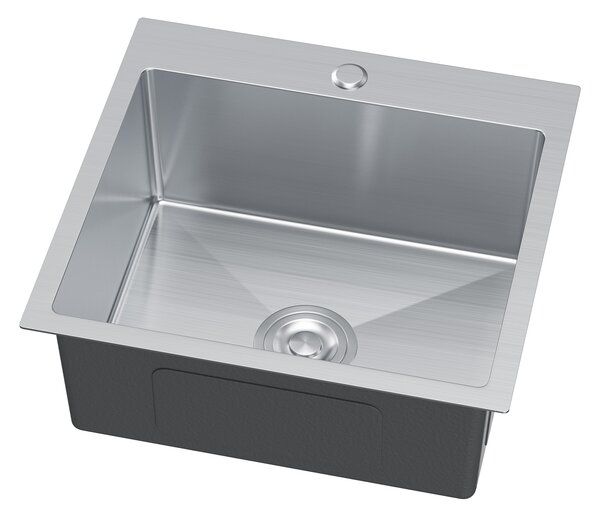 Erga HD, chiuvetă din oțel cu 1 cameră 500x450x210 mm, oțel, ERG-MLS-HD5045
