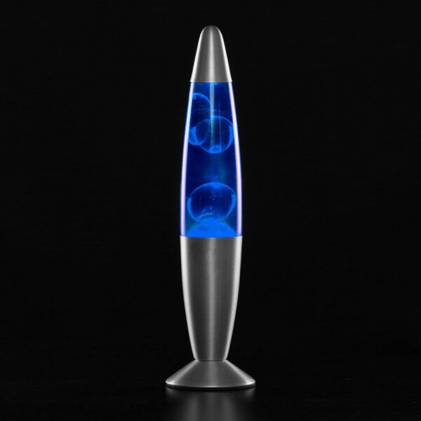 Lampa decorativa Lava Blue, 30W, inaltime 41 cm, alimentare priza