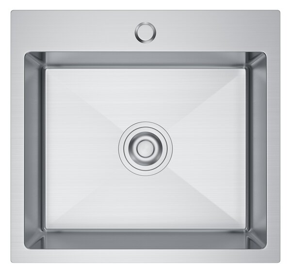 Erga HD, chiuvetă din oțel cu 1 cameră 500x450x210 mm, oțel, ERG-MLS-HD5045