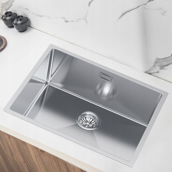 Erga HD, chiuvetă din oțel cu 1 cameră 540x440x210 mm, oțel, ERG-MLS-HD5444