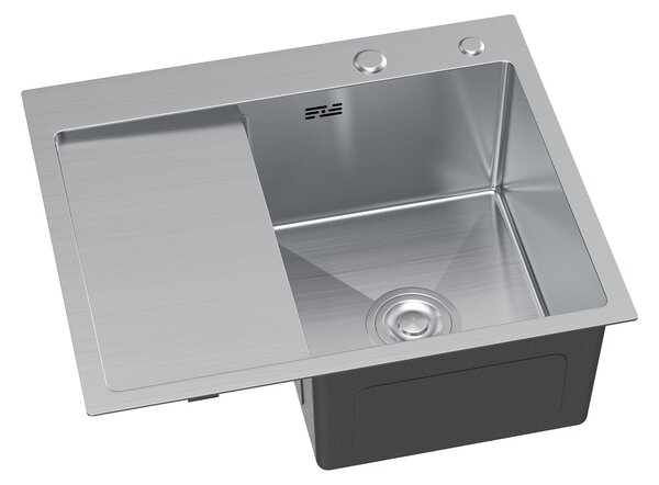 Erga HD, chiuvetă din oțel cu 1 cameră 580x480x210 mm, dreapta, oțel, ERG-MLS-HD5848R