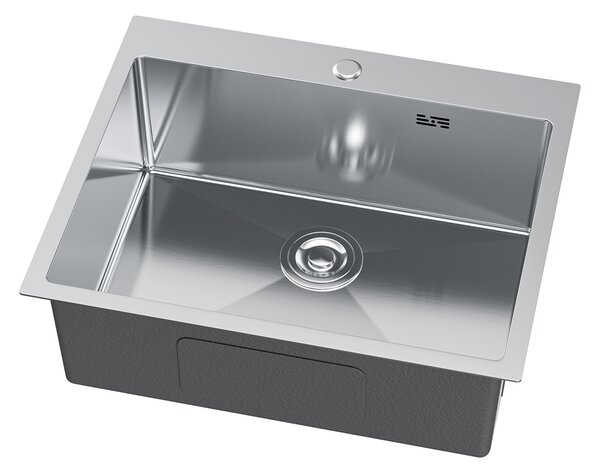 Erga HD, chiuvetă din oțel cu 1 cameră 600x500x210 mm, oțel, ERG-MLS-HD6050X