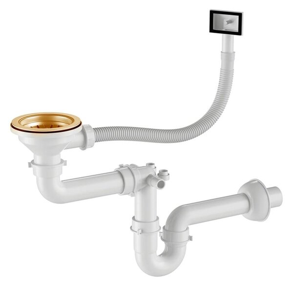 Erga HD, chiuvetă din oțel cu 1 cameră 740x440x210 mm, auriu, ERG-MLS-HD7444G
