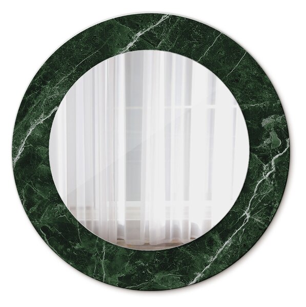 Decor oglinda rotunda Marmură verde fi 50 cm