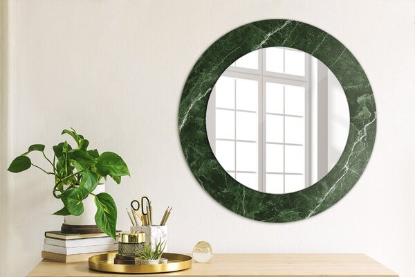 Oglindomat.ro Oglinda cu decor rotunda Oglinda cu decor rotunda Marmură verde lsdo-00247