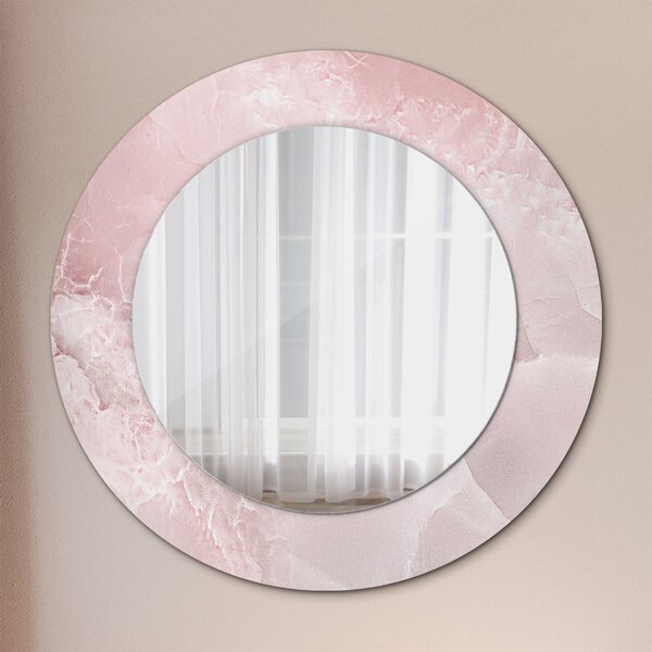Oglindomat.ro Oglinda cu decor rotunda Oglinda cu decor rotunda Piatră roz lsdo-00248