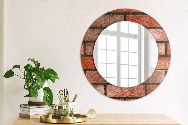 Oglindomat.ro Oglinda cu decor rotunda Oglinda cu decor rotunda Caramida rosie lsdo-00249