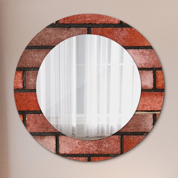 Oglindomat.ro Oglinda cu decor rotunda Oglinda cu decor rotunda Caramida rosie lsdo-00249