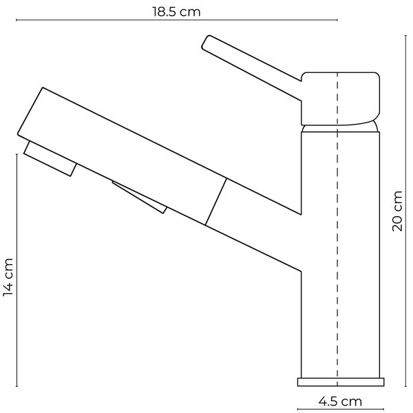 Gamma Cado, baterie pentru chiuvetă de sine stătătoare cu gura de scurgere, alb-crom, GMA-BCO-WH