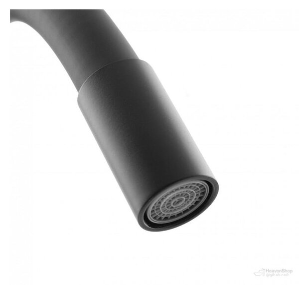 Gamma Flex 2000, baterie pentru chiuvetă de sine stătătoare cu braț flexibil, negru mat, GMA-BFX-2000BK