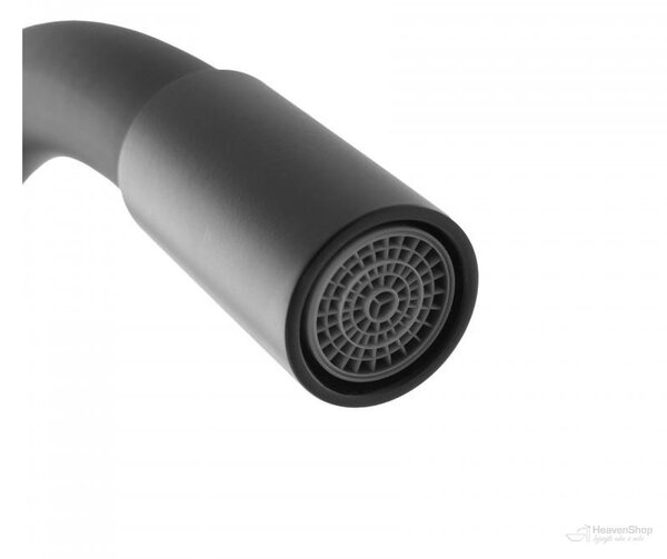 Gamma Flex 2000, baterie pentru chiuvetă de sine stătătoare cu braț flexibil, negru mat, GMA-BFX-2000BK