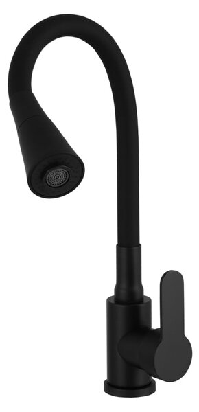 Gamma Flex 3000, baterie pentru chiuvetă de sine stătătoare cu braț flexibil, negru, GMA-BFX-3000BK