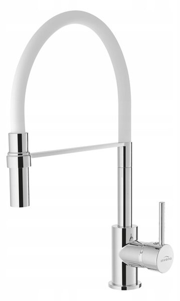 Invena Chameleon, baterie pentru chiuvetă de sine stătătoare, alb-crom, BZ-29-L02-C