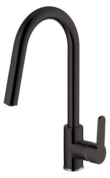 Invena Elia, baterie pentru chiuvetă de sine stătătoare, negru mat, INV-BZ-89-W04-C