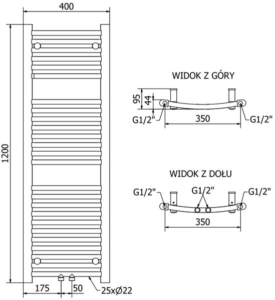 Mexen Ares, element electric de încălzire 1200x400 mm + tijă de încălzire 600 W, alb, W102-1200-400-2600-20