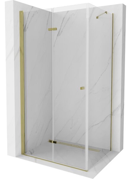 Cabină de duș Mexen Lima 70x80 cm, transparent, auriu, 856-070-080-50-00