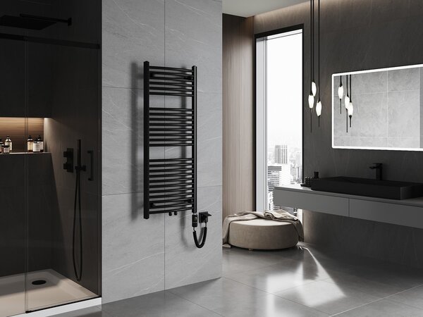 Mexen Ares, element electric de încălzire 1200x500 mm + tijă de încălzire 600 W, negru, W102-1200-500-2600-70