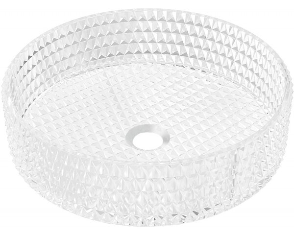 Mexen Aura, chiuveta blat din sticla, 39 x 39 cm, transparent, 24013900
