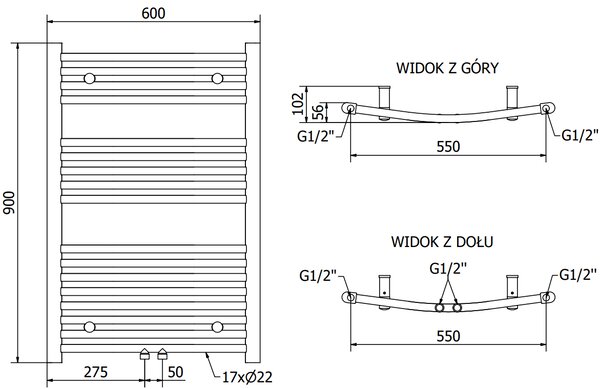 Mexen Ares, element electric de încălzire 900 x 600 mm, 600 W, alb, W102-0900-600-2600-20