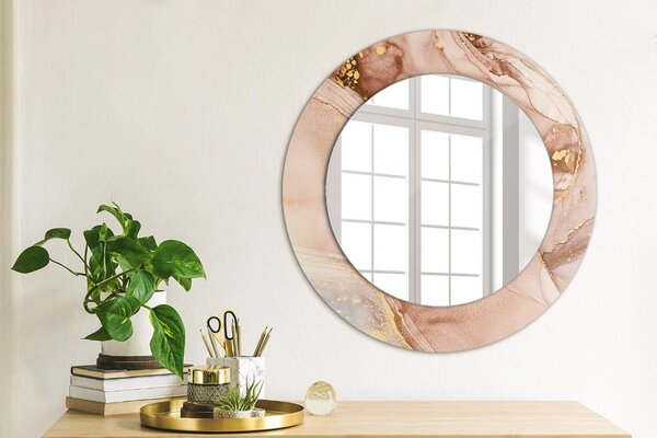 Oglindomat.ro Oglinda cu decor rotunda Oglinda cu decor rotunda Fluid abstract lsdo-00264
