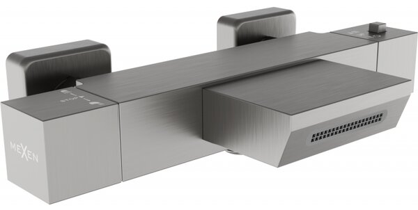 Mexen Cube, robinet termostatic pentru baie, grafit, 77360-66