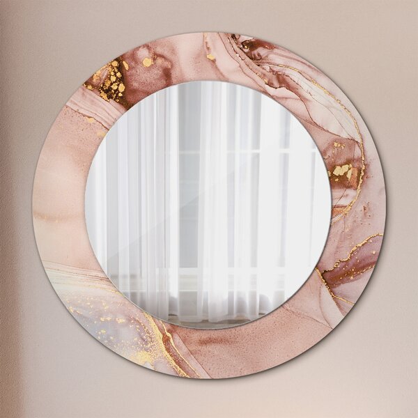 Oglindomat.ro Oglinda cu decor rotunda Oglinda cu decor rotunda Fluid abstract lsdo-00264