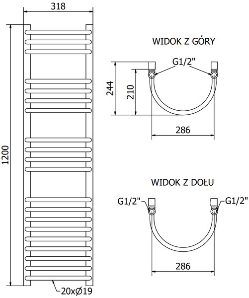 Mexen Eros, element electric de încălzire 1200 x 318 mm, 600 W, antracit, W112-1200-318-2600-66