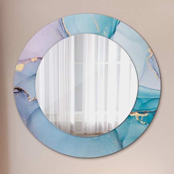 Oglindomat.ro Oglinda cu decor rotunda Oglinda cu decor rotunda Fluid abstract lsdo-00266