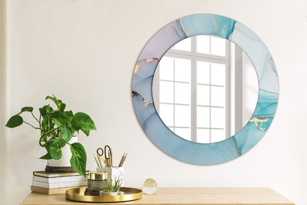 Oglindomat.ro Oglinda cu decor rotunda Oglinda cu decor rotunda Fluid abstract lsdo-00266