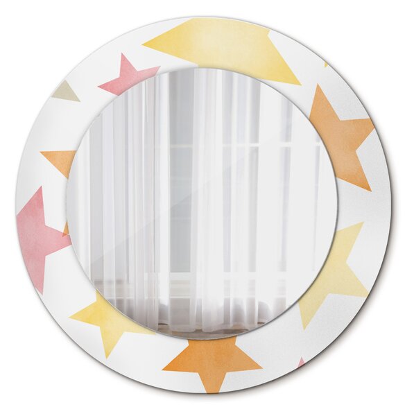 Oglindomat.ro Oglinda cu decor rotunda Oglinda cu decor rotunda Stele pastelate lsdo-00270
