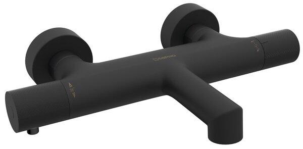 Sapho Sapho, baterie SOLARIS de perete pentru baie, negru mat, WD010B