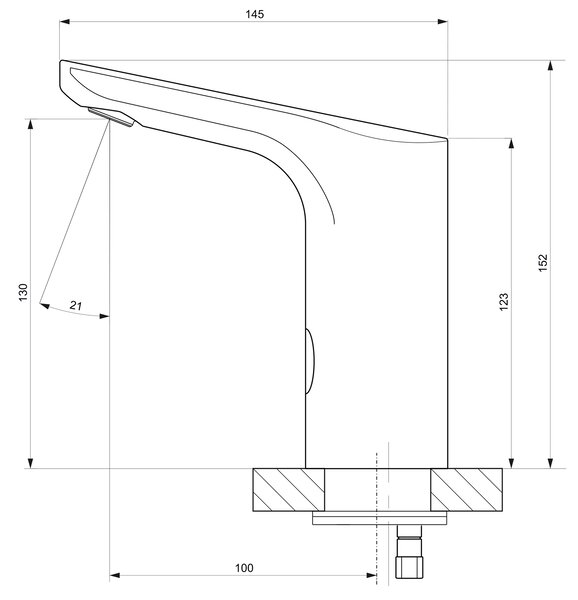 Sapho Sapho, baterie cu senzor stand 6V DC (4xAA), crom, PS782